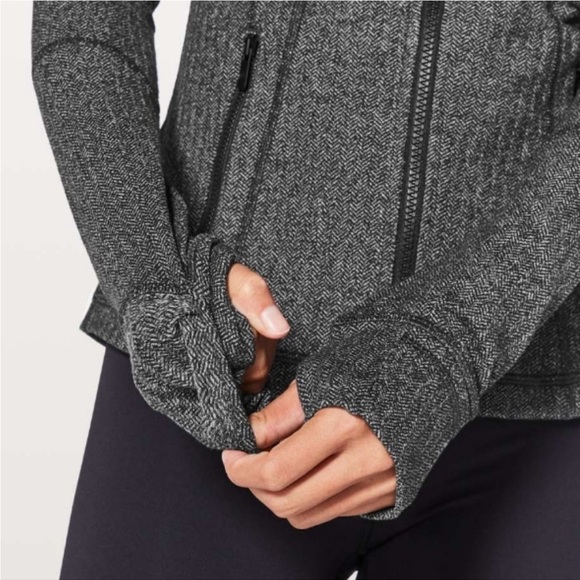 Lululemon Define Jacket Heathered Herringbone Black Women’s 6 - Picture 3 of 13